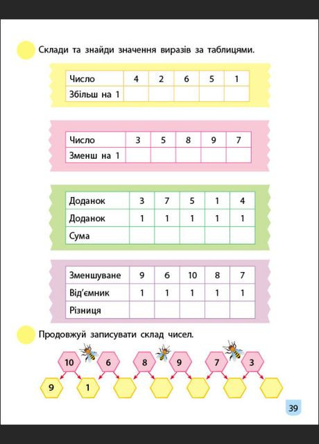 Книга Тренувальний зошит. Математика. 1 клас. Частина 1 (АРТ) РАНОК (338873887)