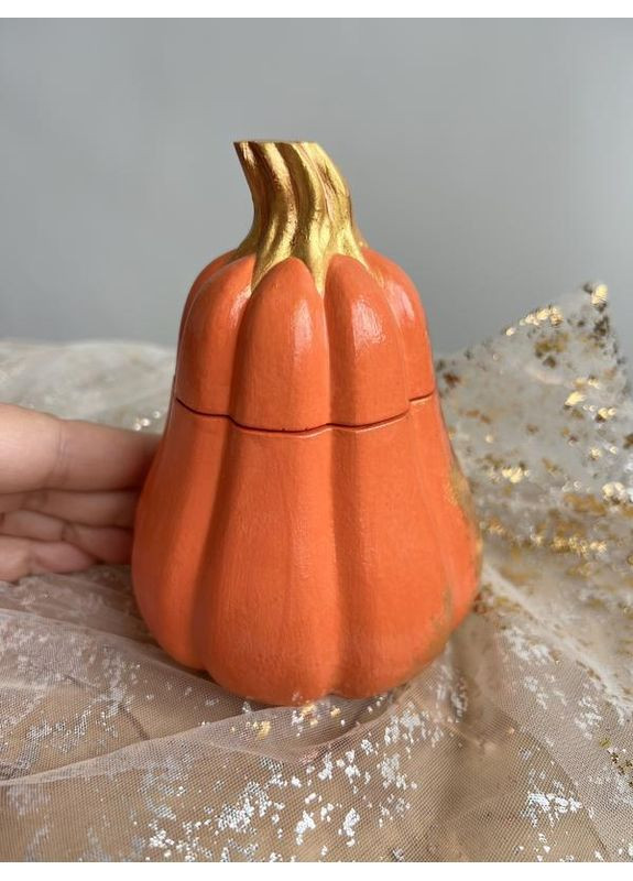 Большая ароматическая свеча в форме тыквы, 110 г – осенний аромат тыквенного пирога. Hand Made (363558840)
