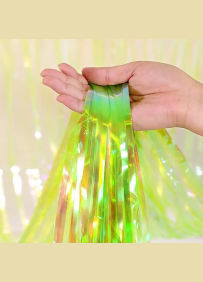 Дождик для фотозоны 1 м на 1 м перламутрово-зеленый Jannet Дощик (316318062)