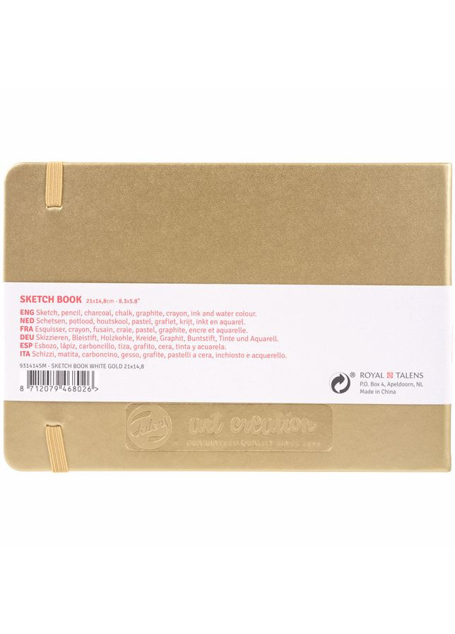 Блокнот для графики Talens Art Creation А5 (14,8х21 см) 140г/м2 80л White Gold Royal Talens (362586513)