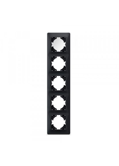 Рамка черный графит на 5 мест вертикальная BINERA Videx (366298459)