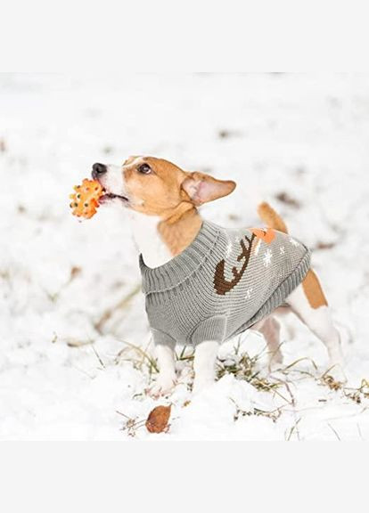 Вязаный акриловый свитер для котов и кошек Pet Style "Серый лось" 2XL No Brand - (323231904)