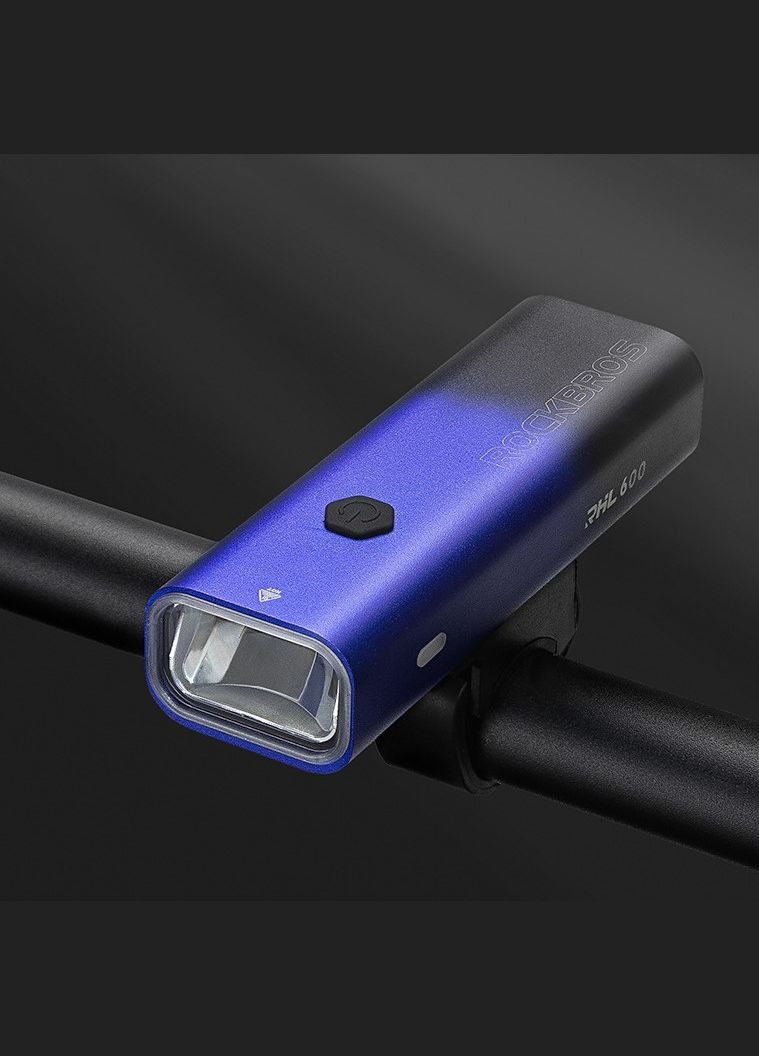 Аккумуляторный велосипедный фонарь RHL 600 | Велофара на руль (Синий) а003032 Rockbros (315493156)