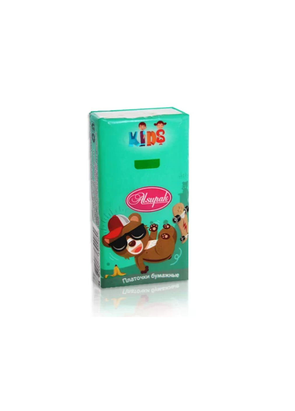 Носова хустинка паперова без аромату "Кідз"Мішка ( 10 шт.) (4820077390080) Alsupak (335032552)