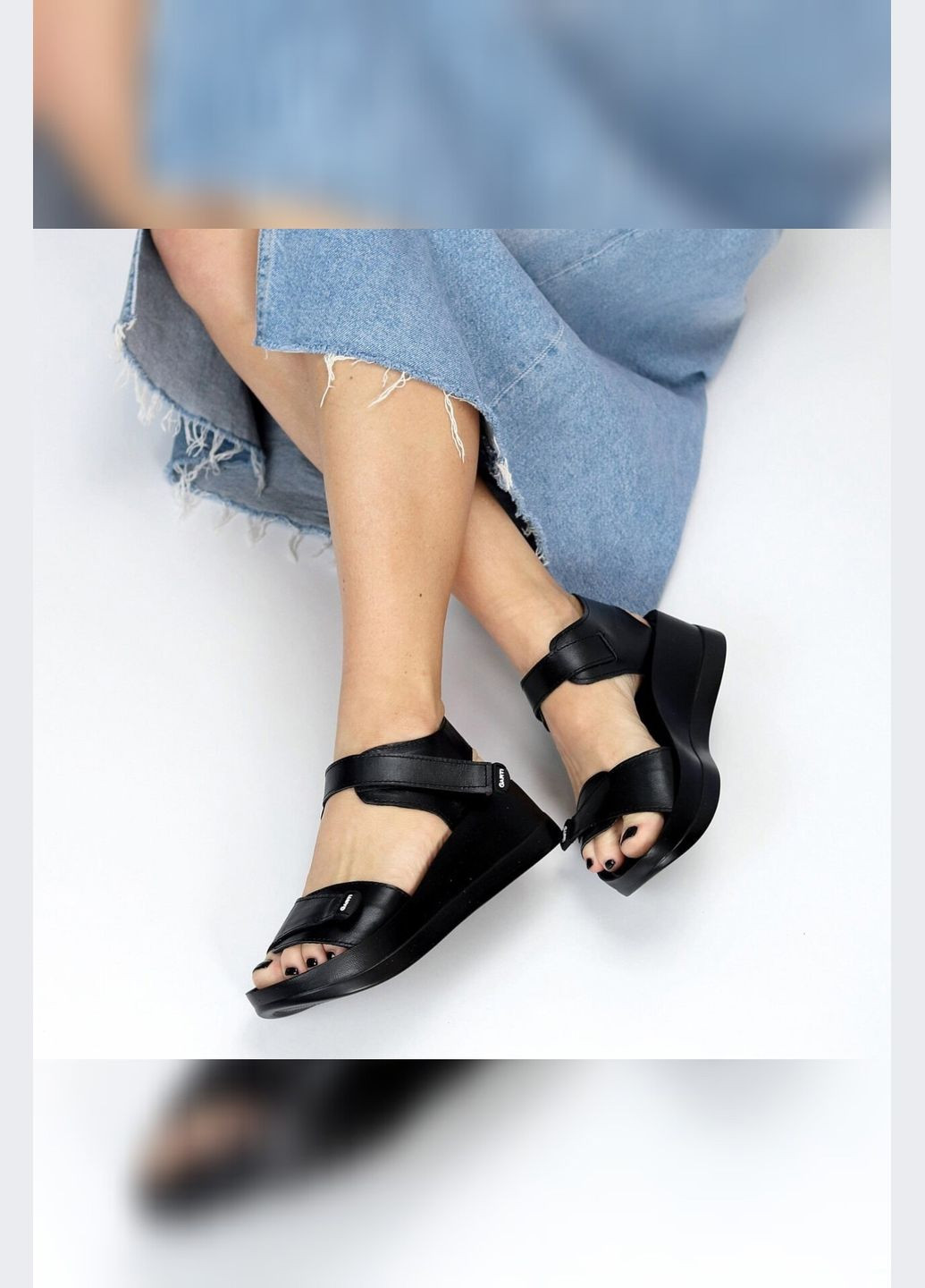 Жіночі чорні босоніжки шкіряні натуральні чорного кольору сандалі шкіра Viki босоніжки (290187055)