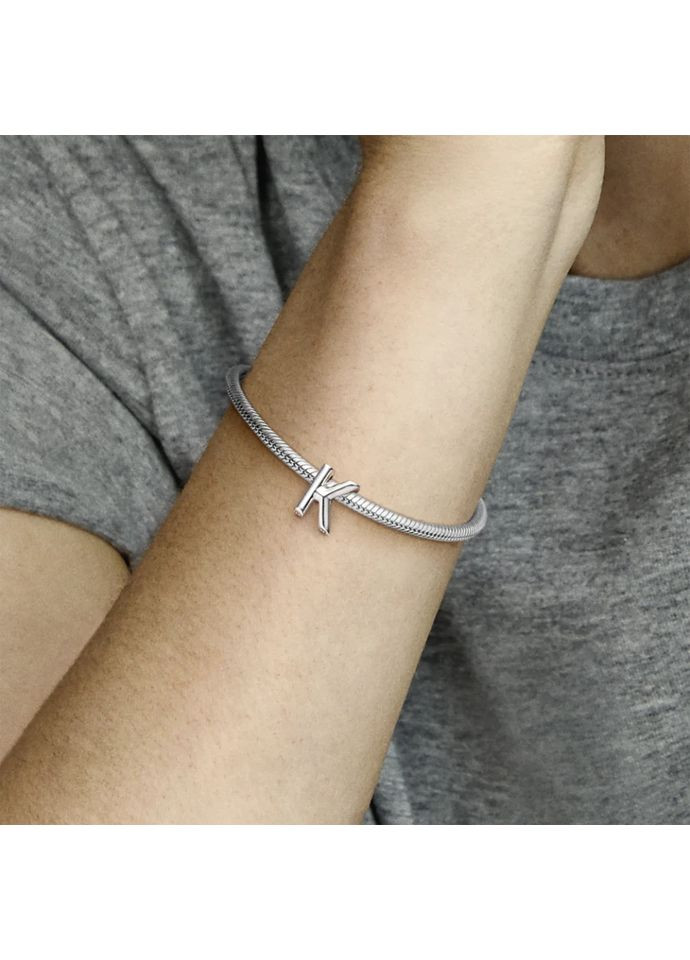 Серебряный шарм Пандора "Литера К" 797465 Kabluchka (355344457)