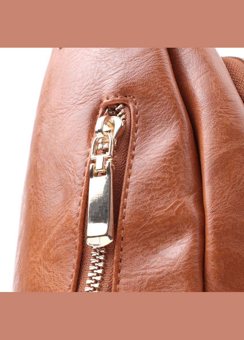 Невелика жіноча сумка з однією лямкою через плече з гладкої екошкіри 22767 Рудий Vintage (304533821)