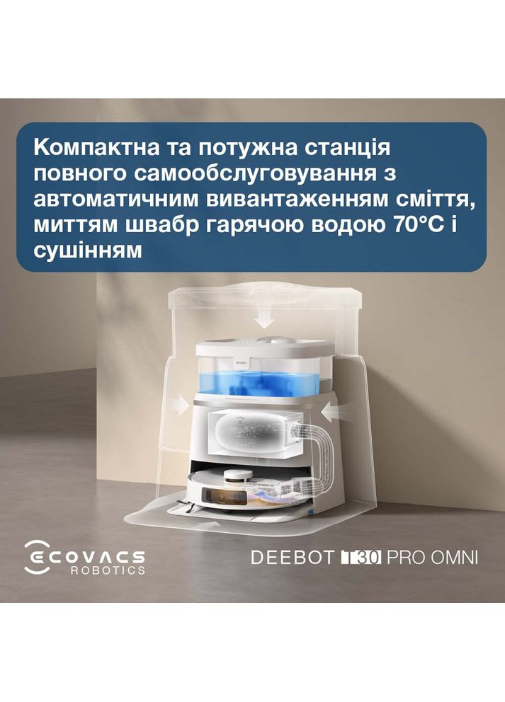 Робот-пилосос Deebot Ozmo T30 Pro OMNI White (DDX14) Ecovacs (322617969)