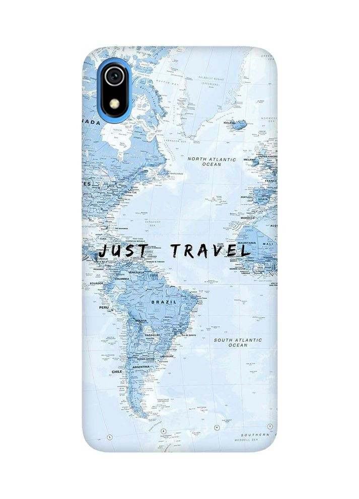 Матовый чехол с черными боками на Xiaomi Redmi 7A:: Путешествия. Карта (принт 323) Creative (360674271)