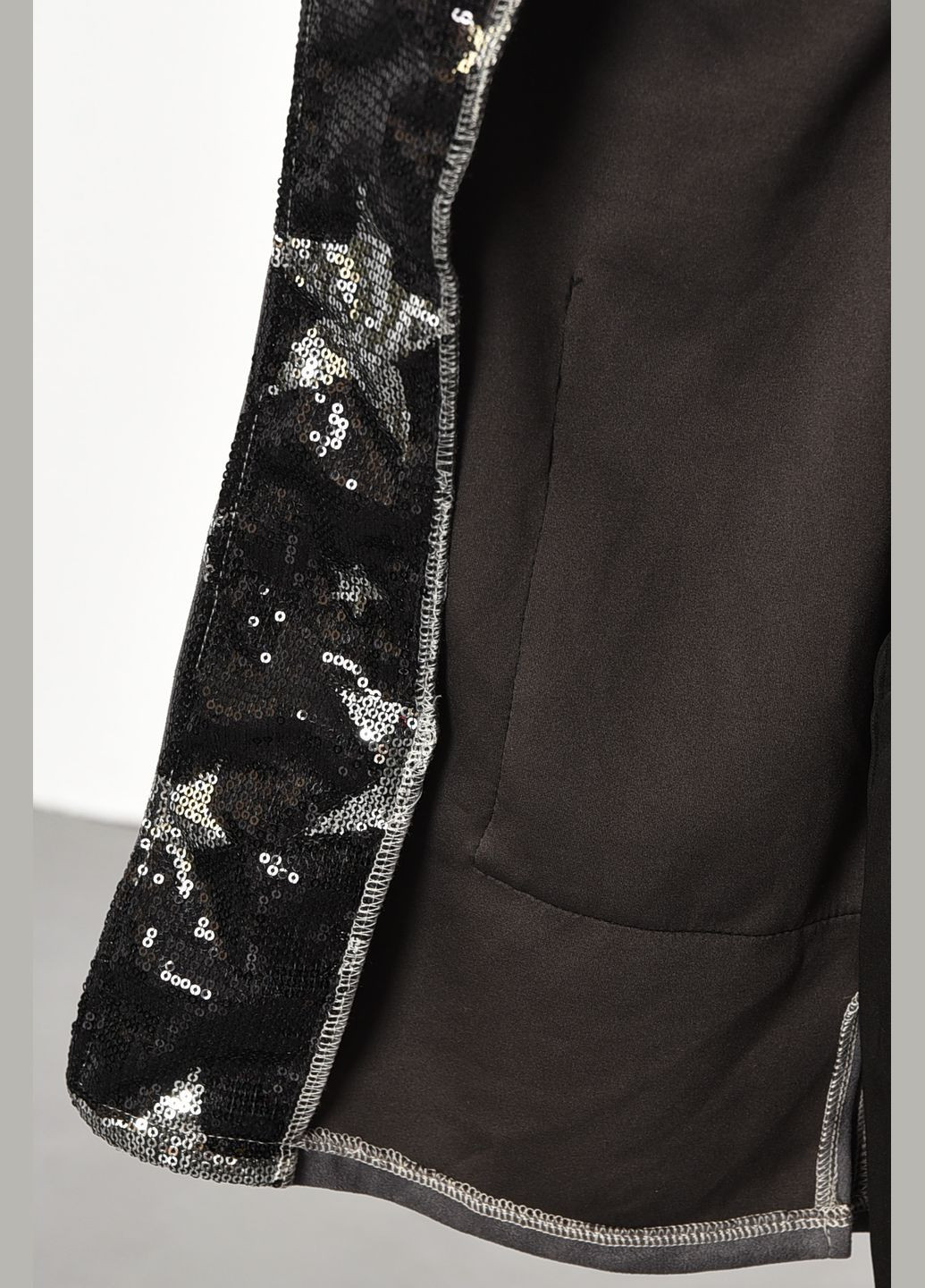 Серый демисезонный кардиган детский для девочки без рукавов серого цвета пуловер Let's Shop