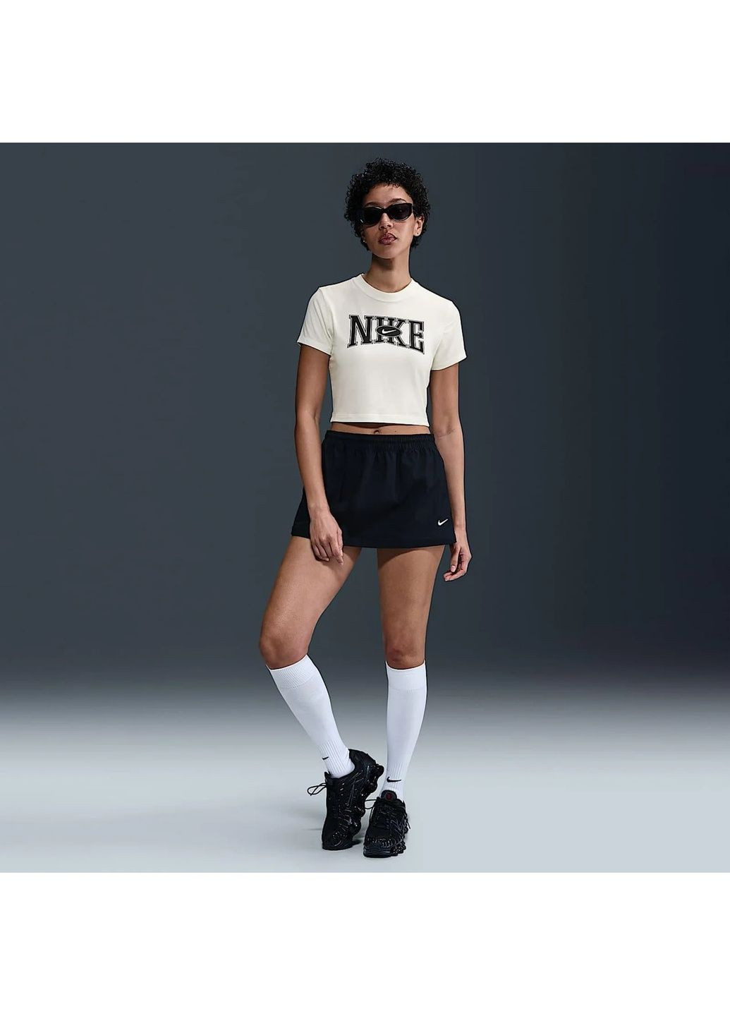 Футболка женская Sportswear Slim Cropped T-Shirt Beige Nike - (365961464)