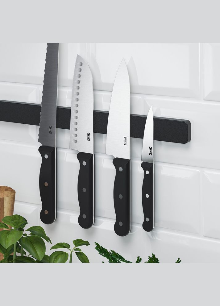 Магнітна планка для ножів чорний 38 см IKEA (272149996)