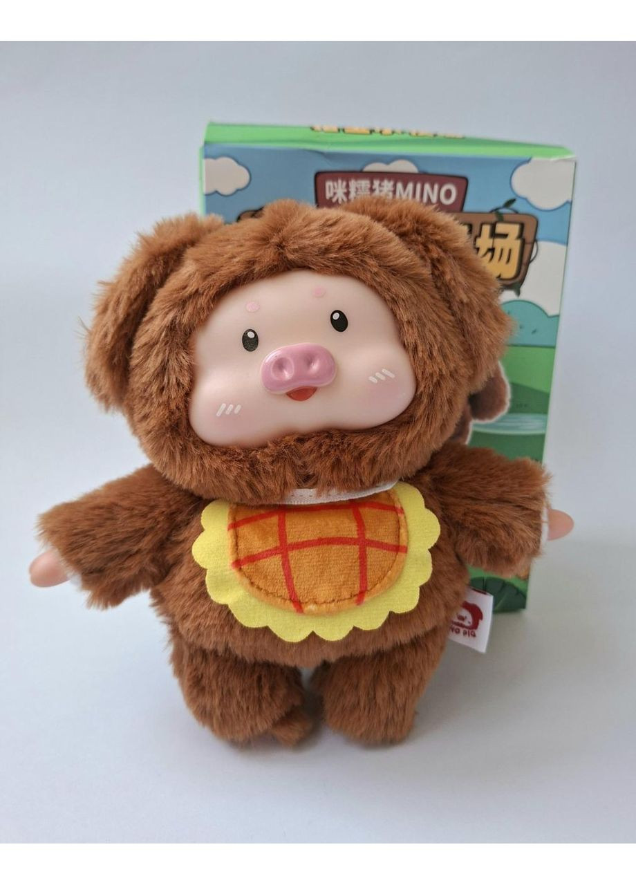 Игрушка-брелок плюшевая свинка SAM-2144 коричневый 18см No Brand (356112295)