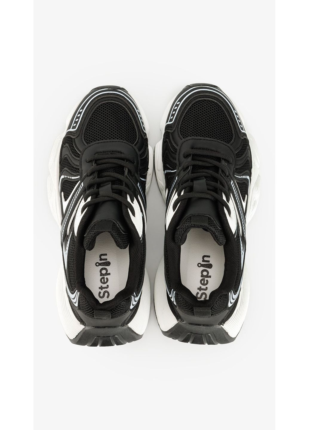 Черно-белые кроссовки женские vb-004a черно-белый shop (2000999276835) Stepln
