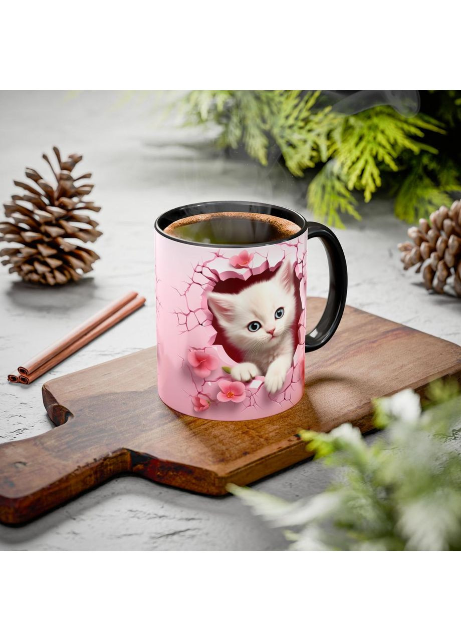 Керамическая чашка с принтом "Милый котенок" No Brand (368671853)