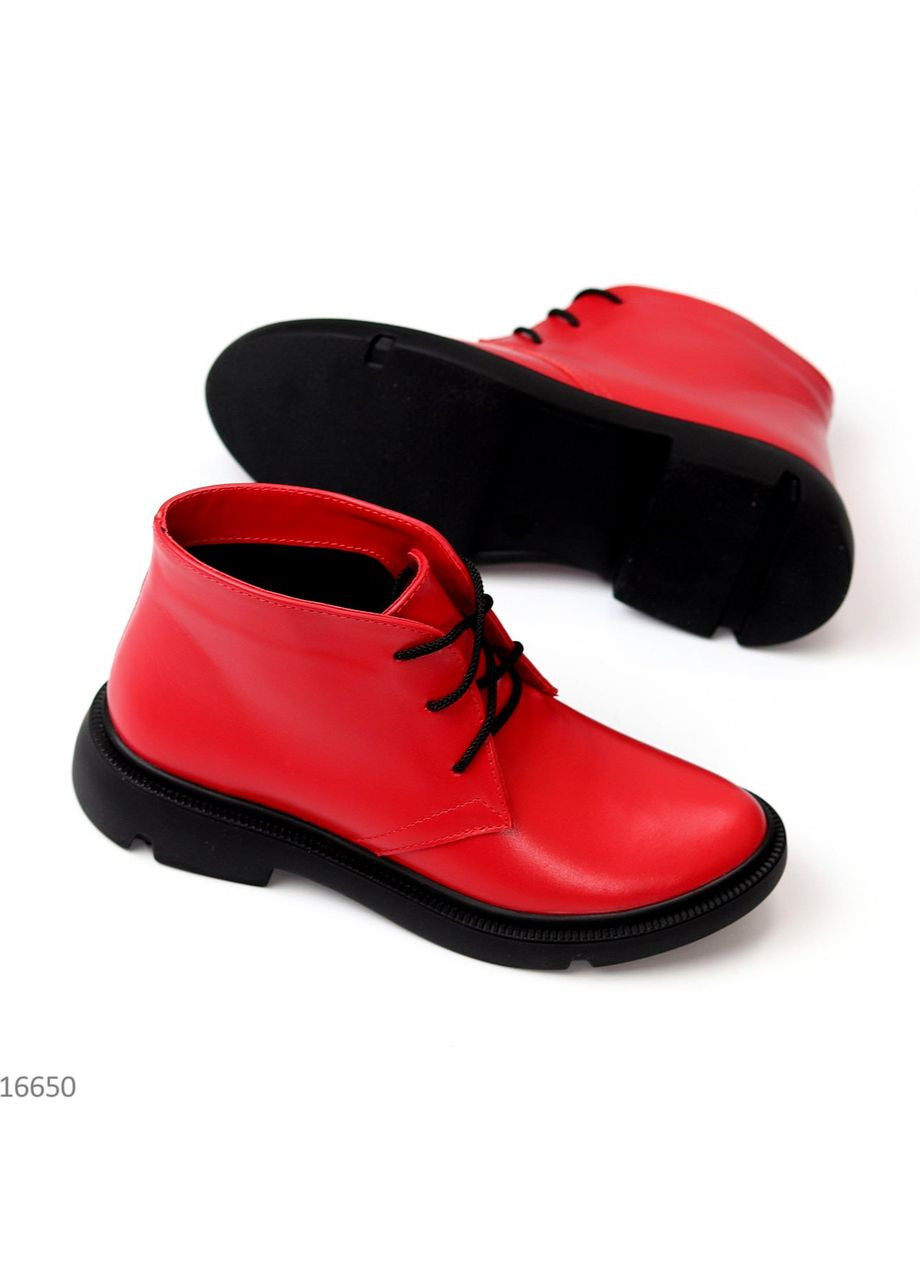 Черевики Butterfly червоні з натуральної шкіри No Brand (361659184)