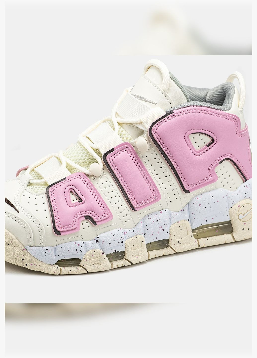 Кроссовки женские Nike No Brand Air More Uptempo бежевые демисезоны (314937146)