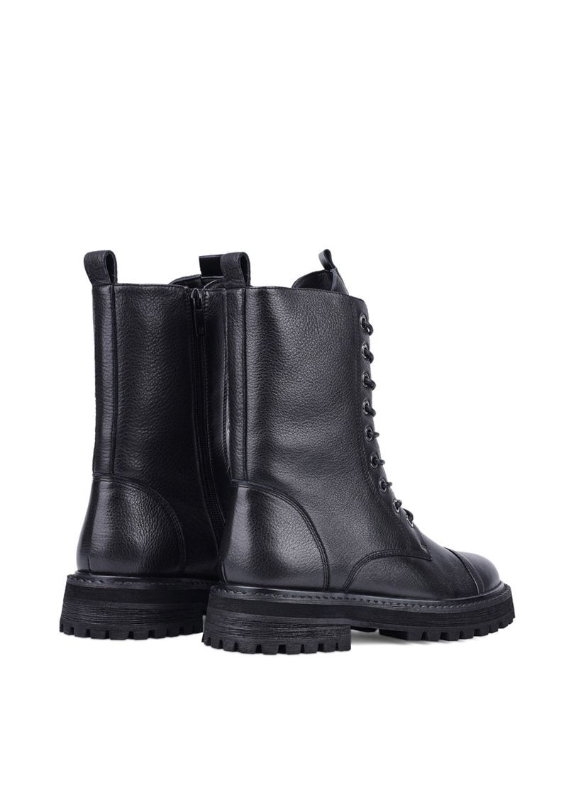 Зимние женские ботинки 0146m-8353-2203 черная кожа MIRATON