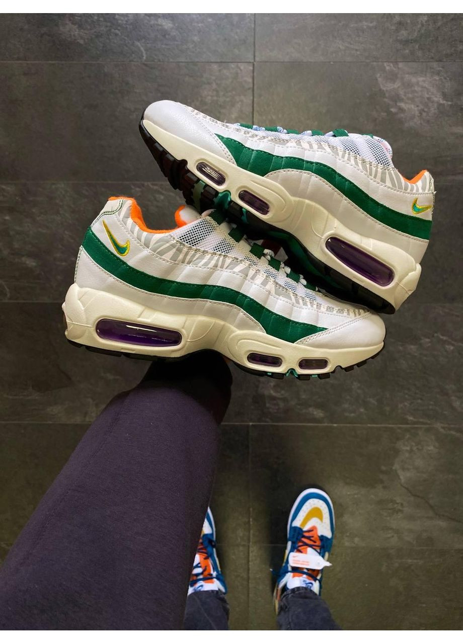 Белые демисезонные кроссовки мужские nike air max 95 era найк аир макс 95 No Brand