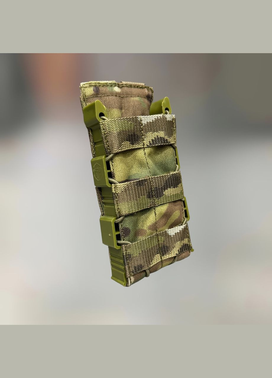 Подсумок под магазин АК/М16 каркасный открытого типа с Молли, Мультикам,, Cordura, подсумок под рожок WinTac (362602508)