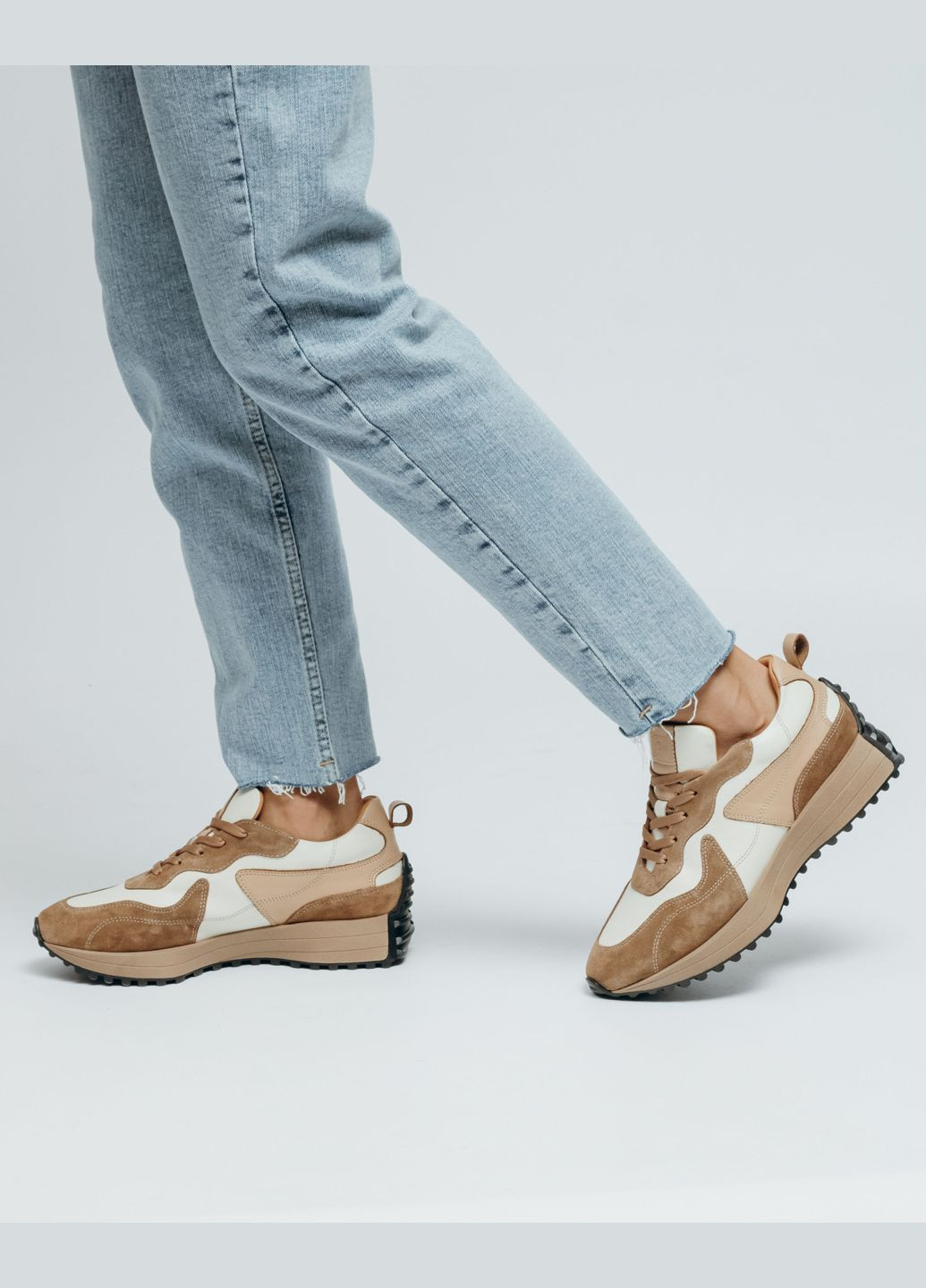 Кроссовки светло-коричневые замша кожа Bestina светло-коричневые всесезоны (302661506)