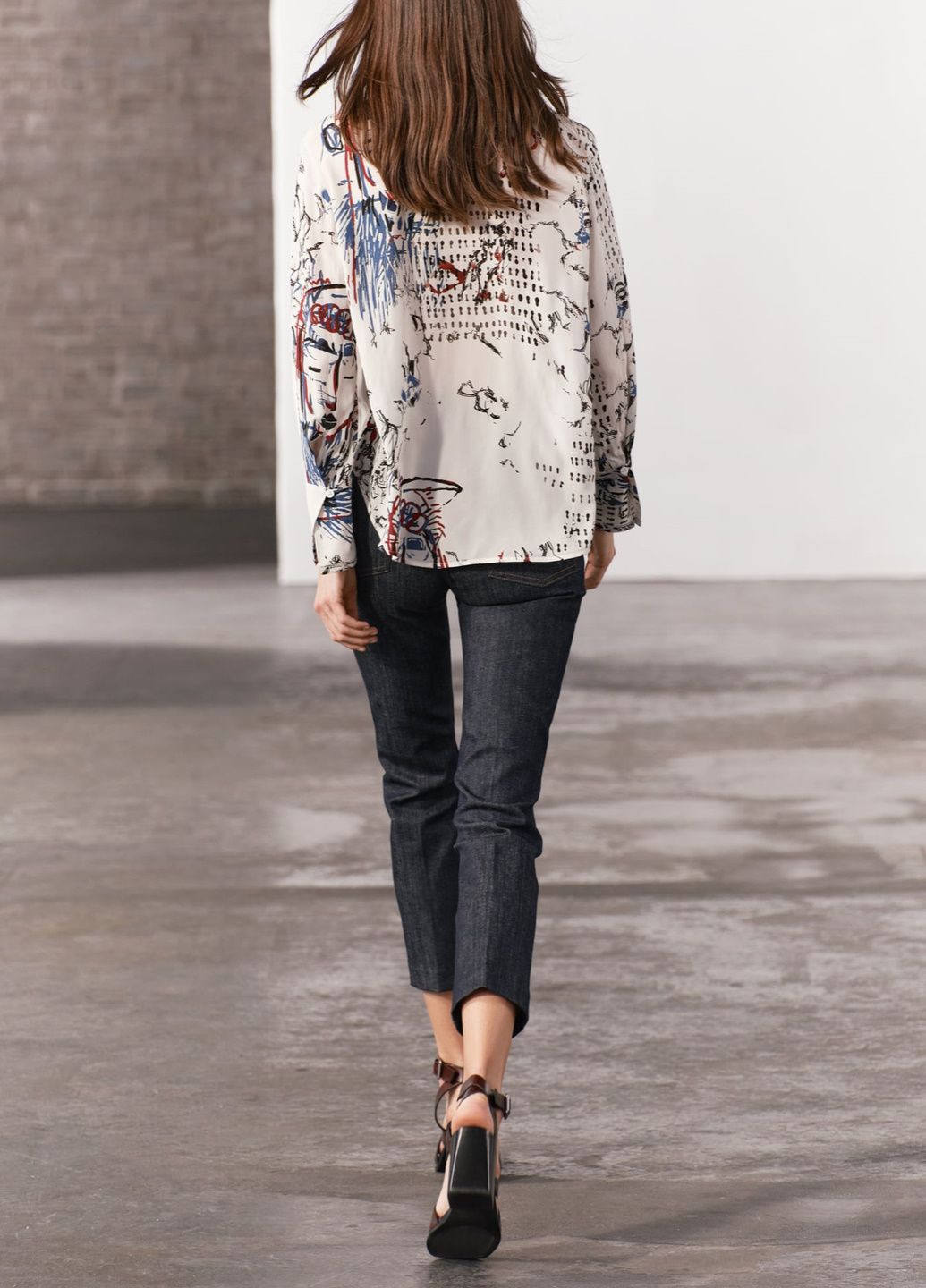 Комбинированная блузка Zara
