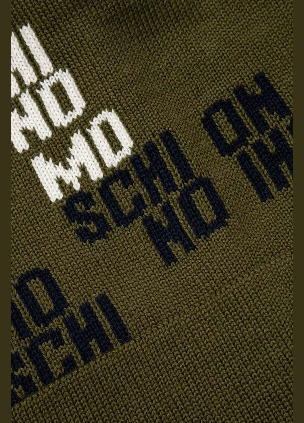 Шапка-бини цвета хаки с лого Moschino (332192274)