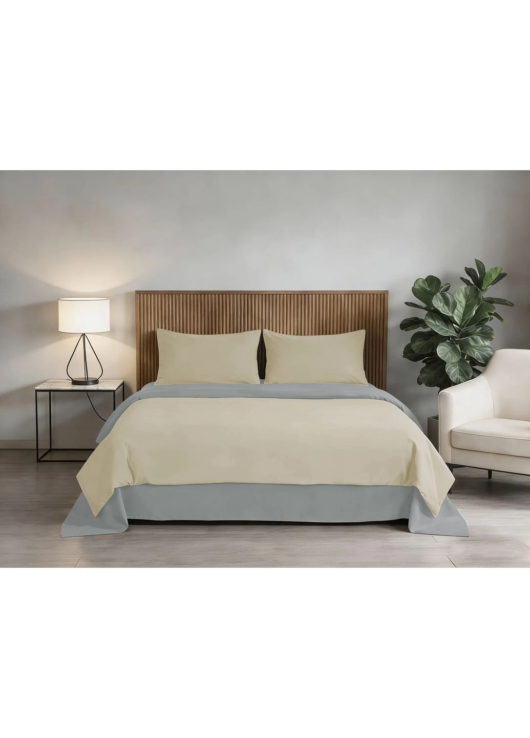 Комплект постільної білизни SOHO Євро Beige/Light gray No Brand (393113556)