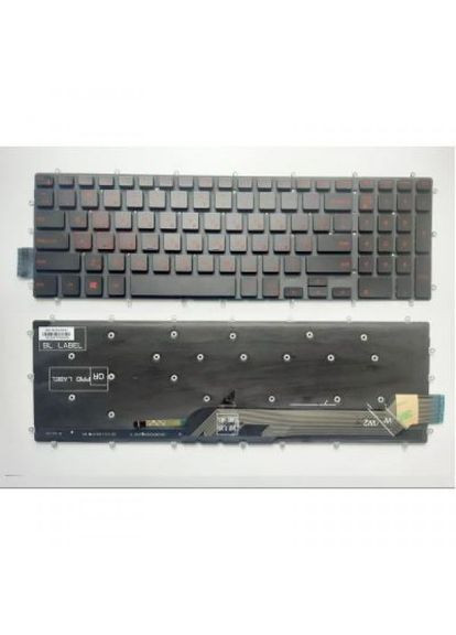 Клавіатура ноутбука Inspiron Gaming 157566/7577 черн.без рамки/с подсв. US (A43465) Dell inspiron gaming 15-7566/7577 черн.без рамки/с подс (275092607)