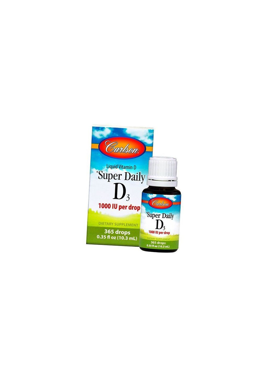 Витамин Д жидкий, Super Daily D3 1000, 10мл (36353016) Carlson Labs (293254202)