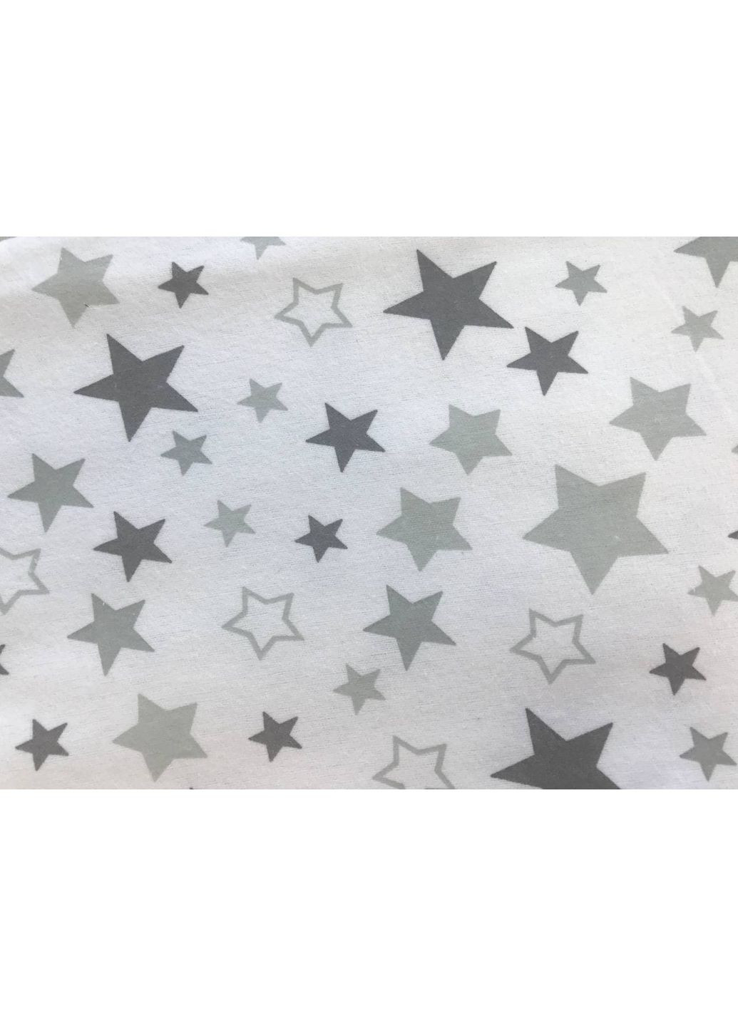 Пеленка фланель "Звездопад серый на белом" Moontime (366037194)