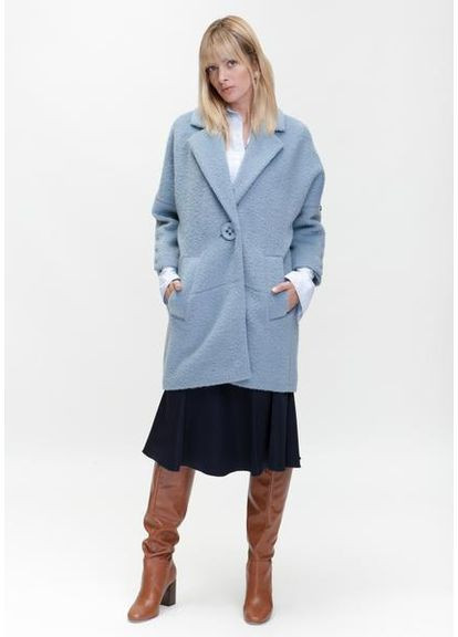 Блакитне Пальто 4022Mit-С Блакитний SAM Samange