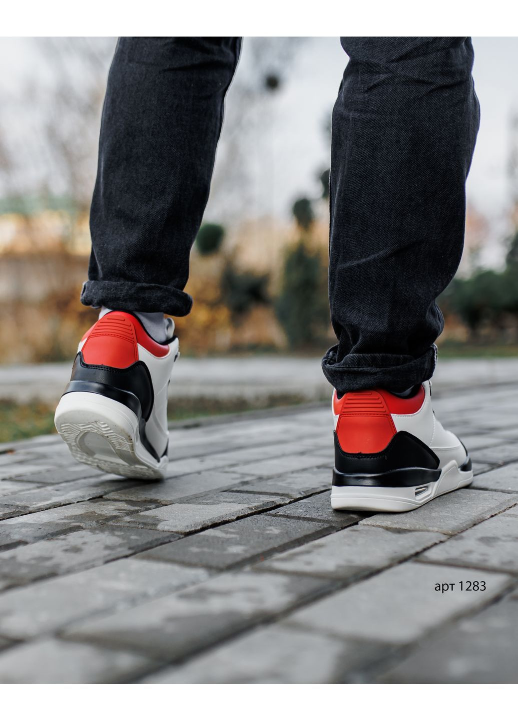 Белые зимние кроссовки 13 winter white red black Stilli Jordan