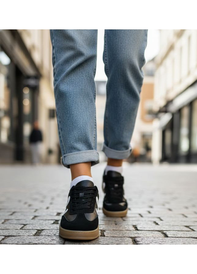 Чорні жіночі кеди чорні демісезонні (234-49) Метелик