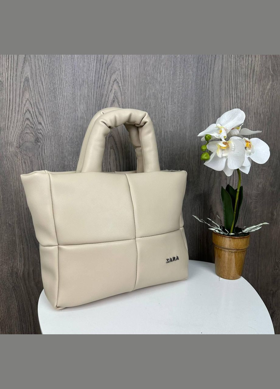 Женская дутая сумочка на плечо, качественная классическая мягкая сумка для девушек под Zara No Brand (334730774)