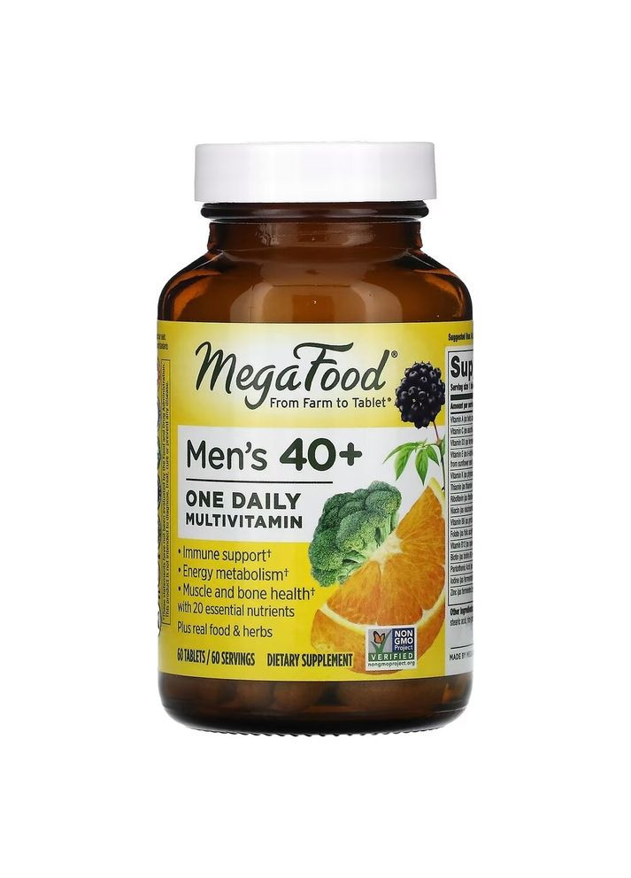 Витамины и минералы Men's 40+ One Daily, 60 таблеток для мужчин 40+ MegaFood (322209903)