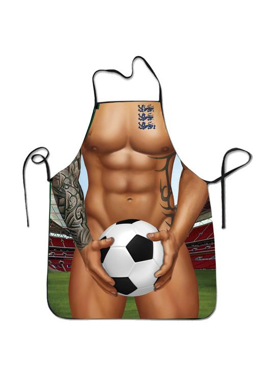 Прикольный фартук для мужчин Футболист 80 на 60 см разноцветный Jannet Фартух (328597187)