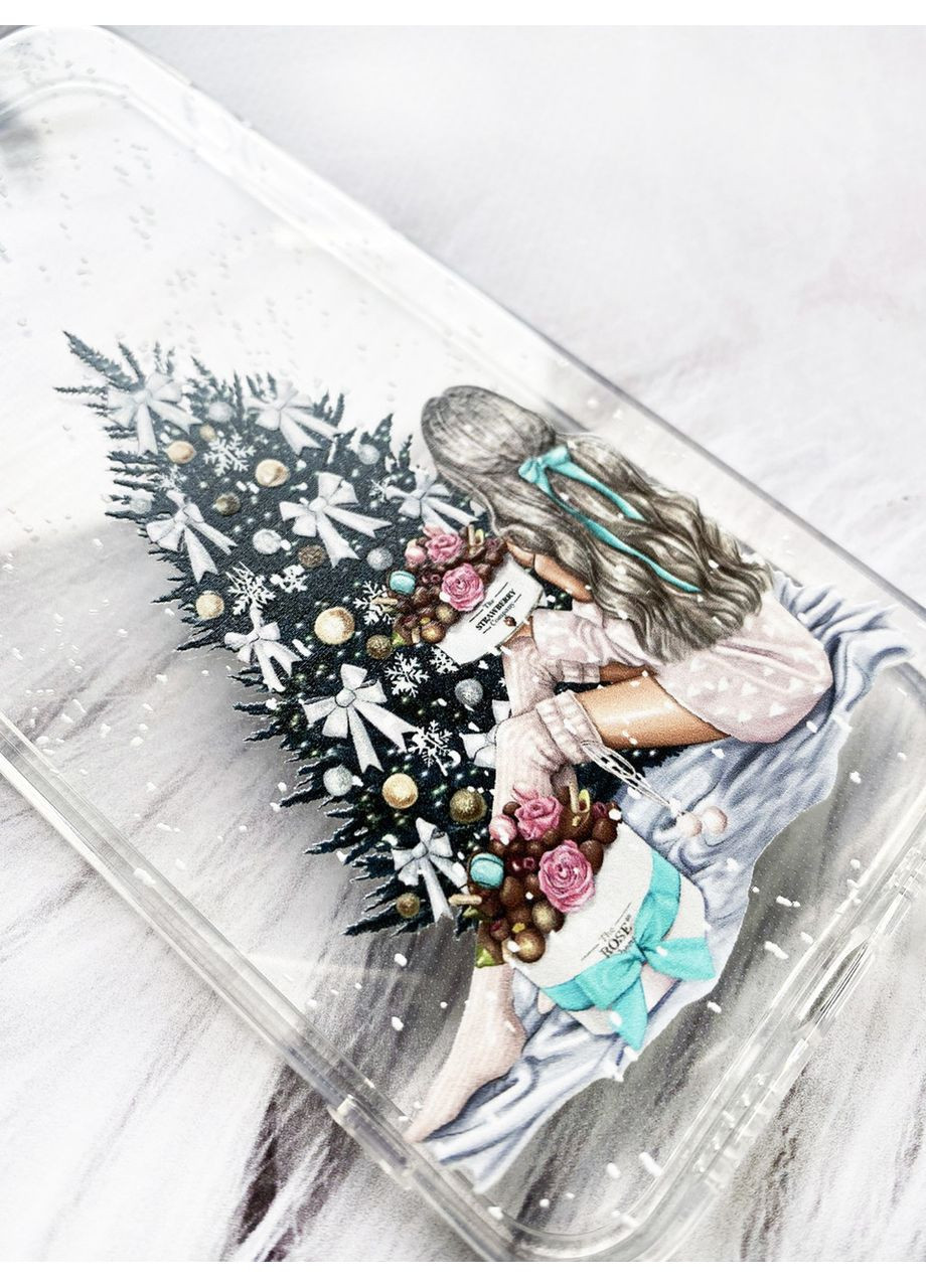 Чохол з потовщеними кутами на Xiaomi Redmi 14C / Poco C75 Дівчина біля ялинки (принт 139) Creative (362967501)