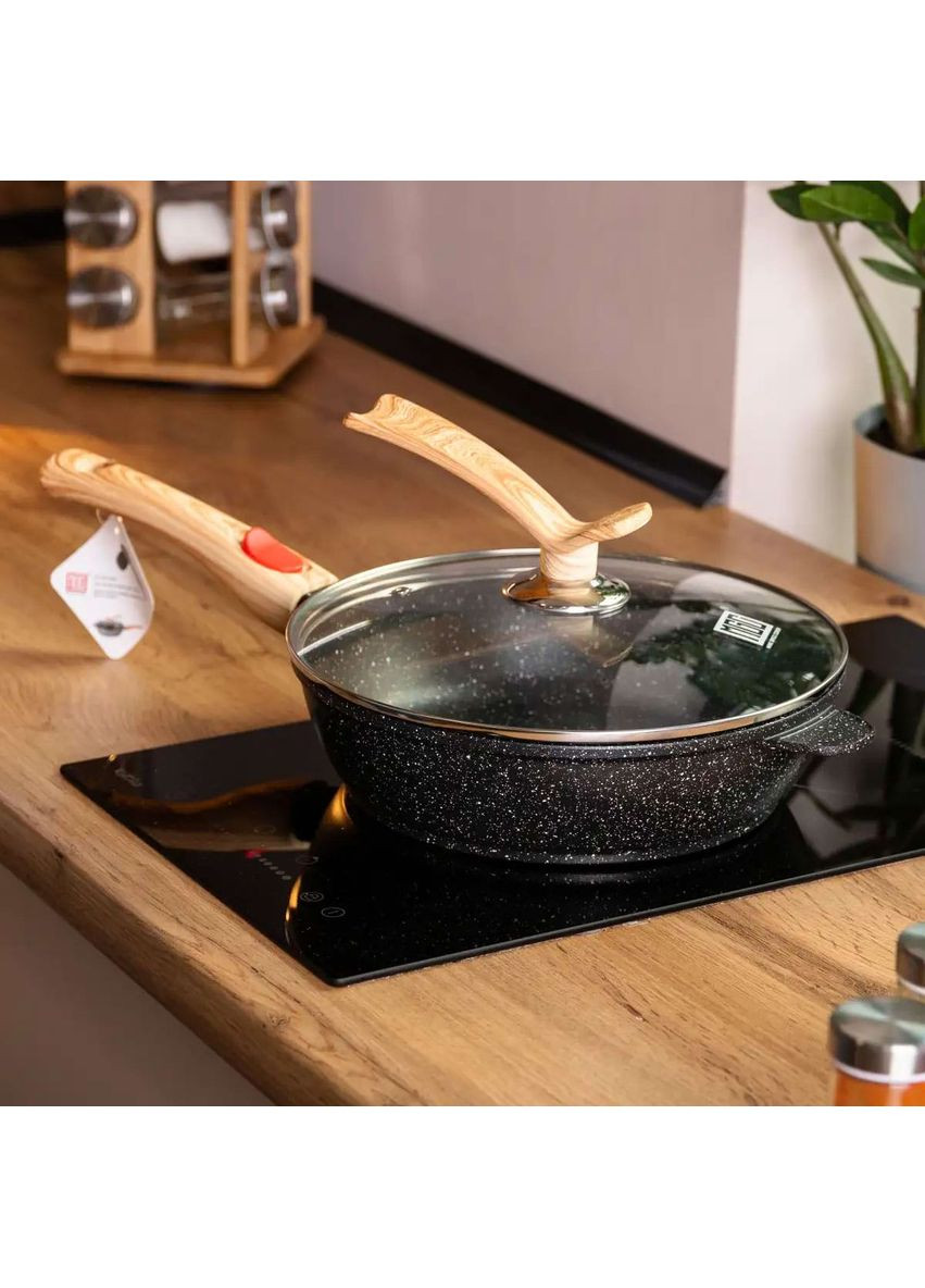 Сковорода универсальная MGC алюминиевая 26 см со съемной ручкой, черный MGC HP-4-464B No Brand (360481699)