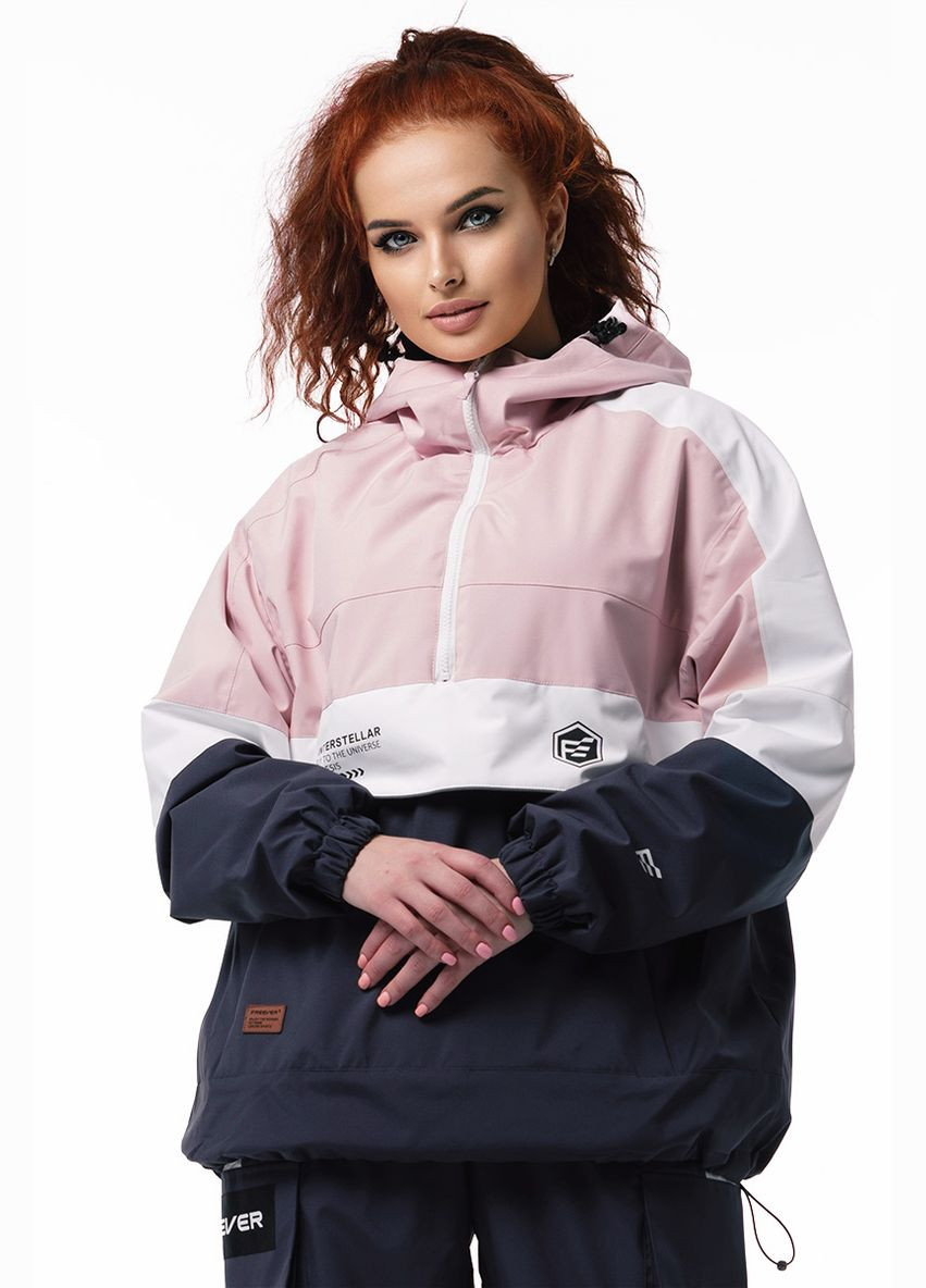 Розовая куртка анорак женская af 21707 розовая Freever
