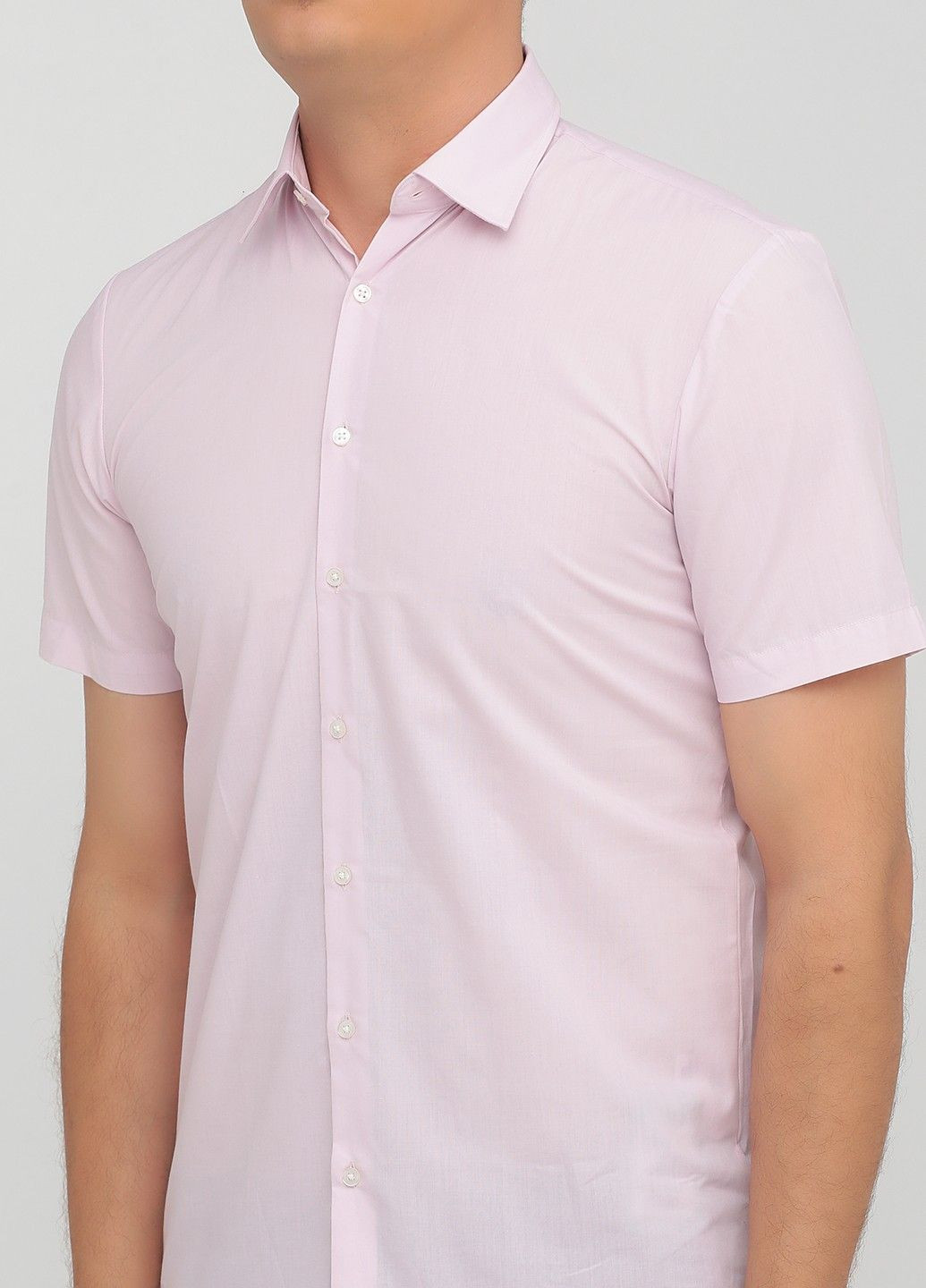 Розовая классическая рубашка однотонная C&A