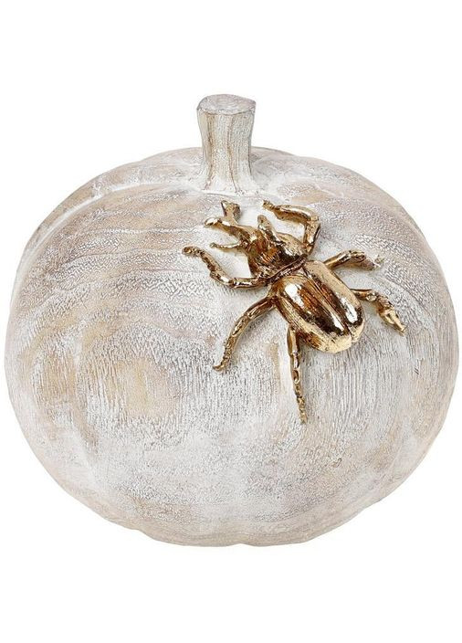 Декоративна фігура "Гарбуз" 16.5х16х15.5см, колір - фактурне дерево з золотом Bona (329894075)