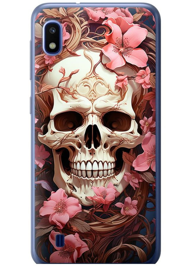 2D пластиковий чохол 'Череп у рожевих квітах' для Endorphone Samsung Galaxy A10 2019 A105F (281327957)