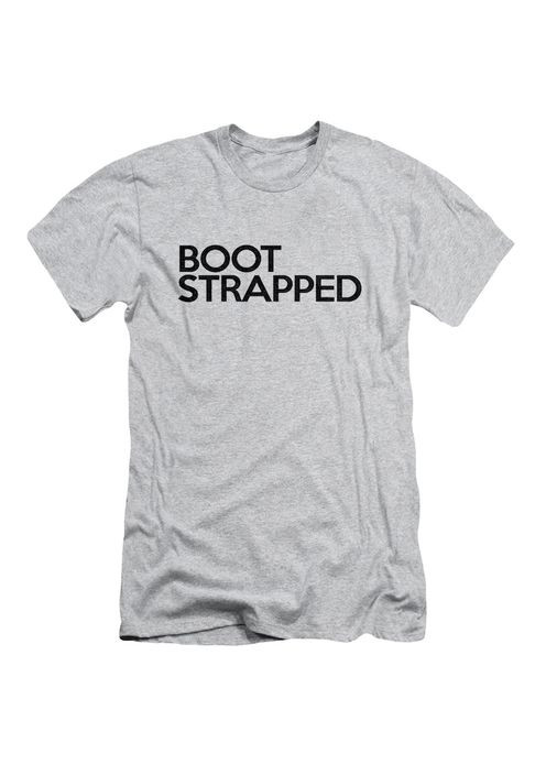 Сіра футболка чоловіча "boot strapped" сіра (hh-2) BeriDari