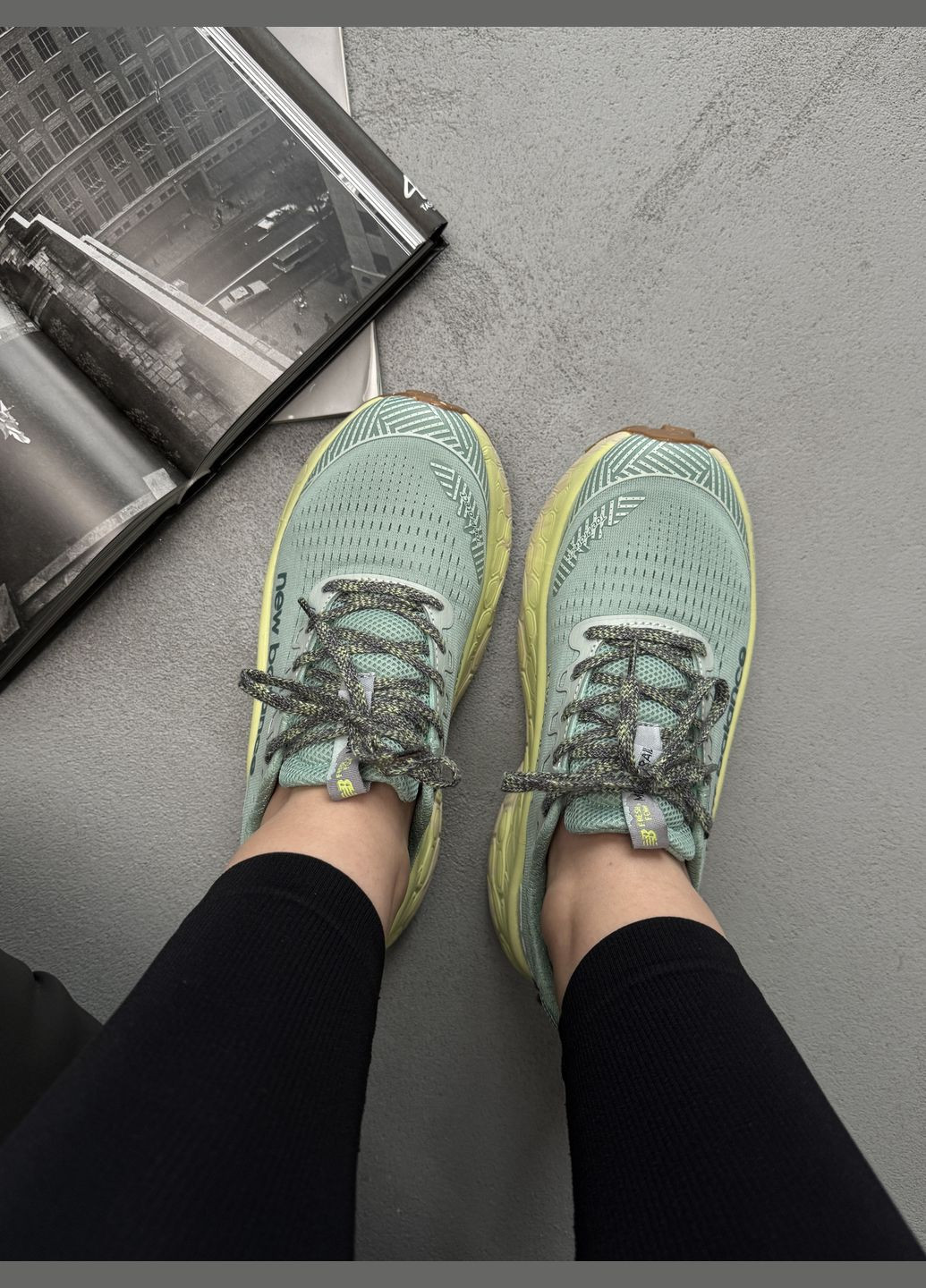 Кроссовки женские New Balance Fresh Foam Mint Lemon | Нью Беланс Фреш Фоам лайм No Brand лаймы демисезоны (338793309)