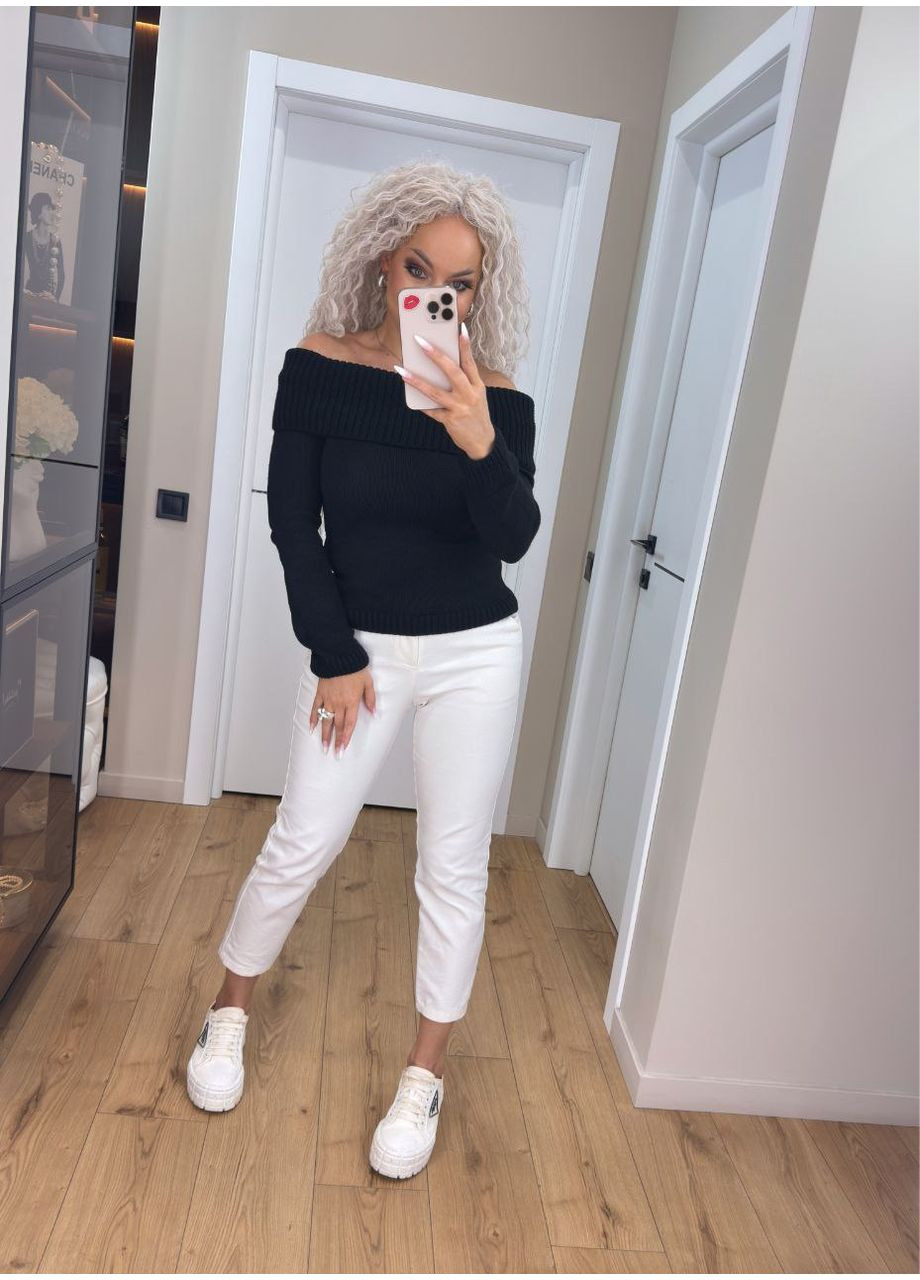 Кофта біла з відкритими плечима No Brand (354297825)