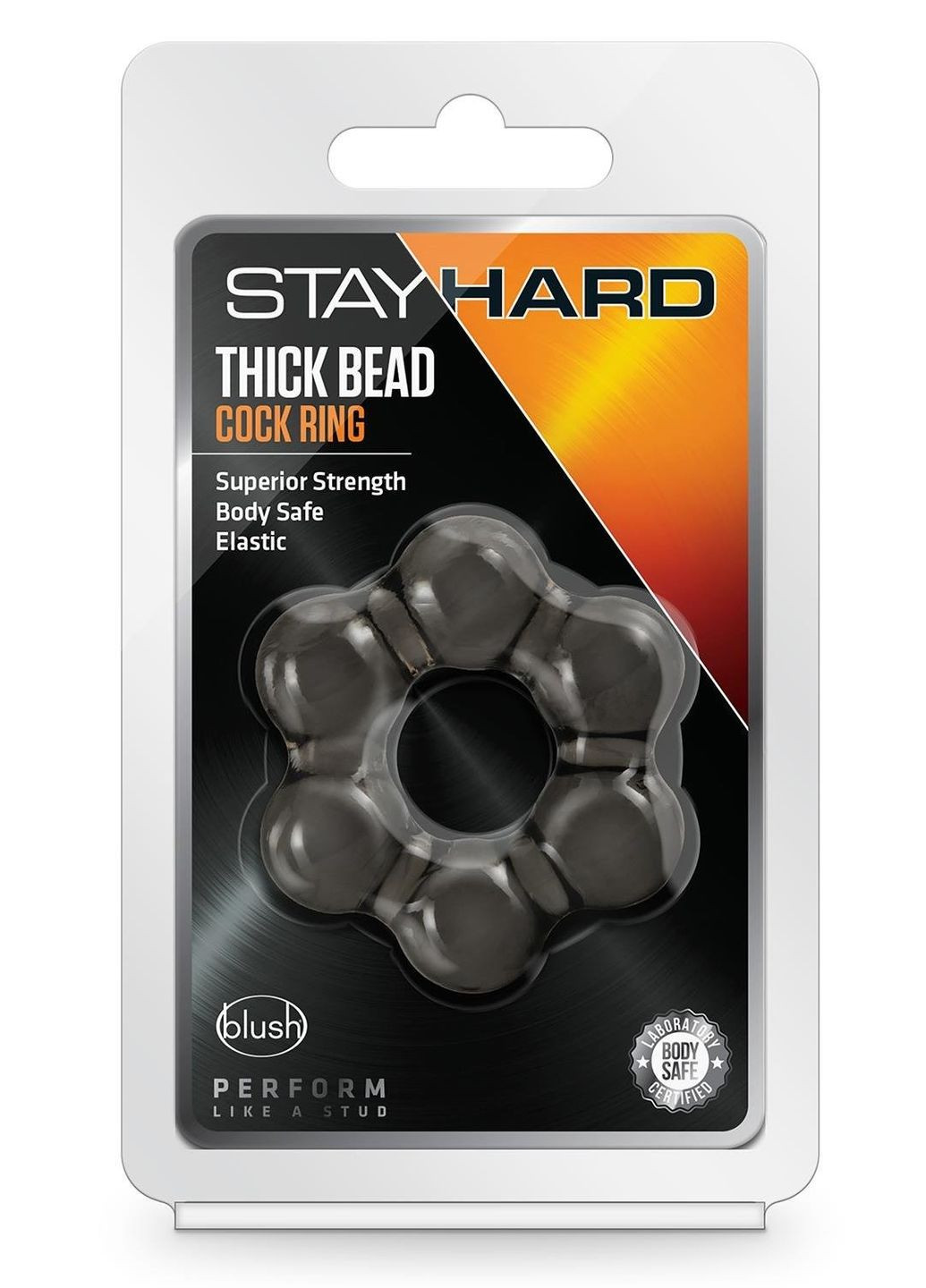 T331506 Эрекционное кольцо STAY HARD THICK BEAD COCK RING BLACK Blush (361670246)
