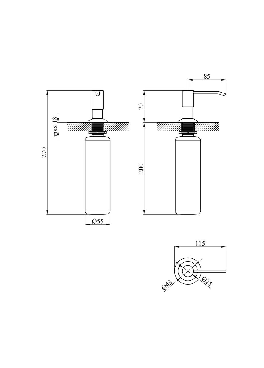 Дозатор для миючого засобу KRP Spender - 026 Kroner (368600521)