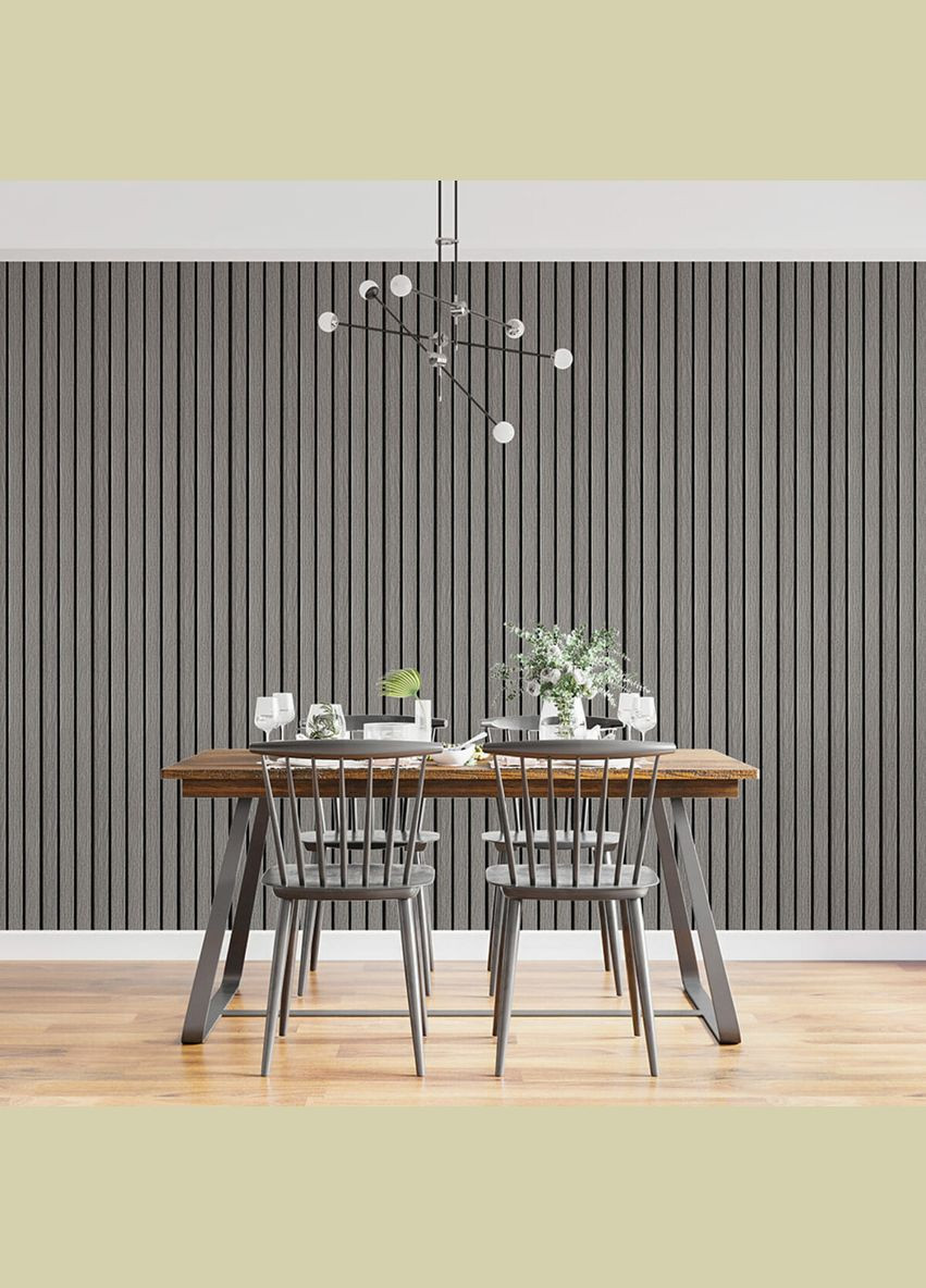 Рейка декоративна PS 2900х120х12мм Світло-сірий дуб SW-00001740 Sticker Wall (341284797)