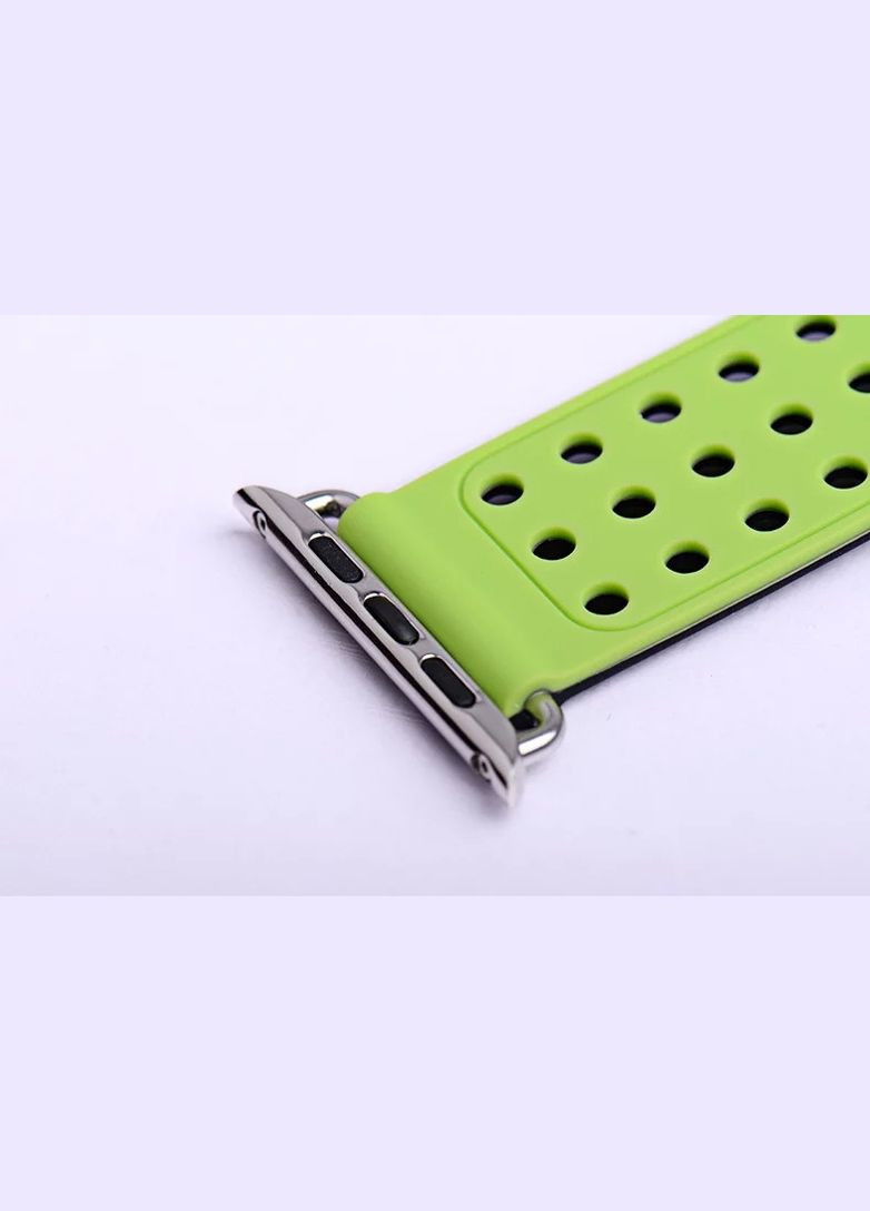 Двухсторонний ремешок с перфорацией для Apple Watch 38mm / 40mm / 41mm Black&Green Primo (262296455)